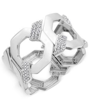 Inc International Concepts Gold-tone Pave Large Link Stretch Bracelet, Created For Macy's