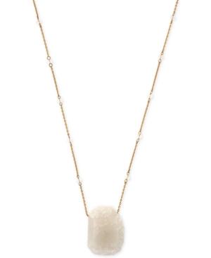 Vince Camuto Rose Gold-tone Rock Crystal Pendant Necklace
