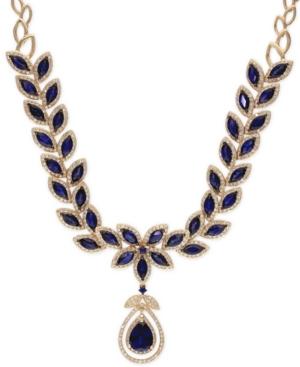 Sapphire Petals By Effy Sapphire (14 Ct. T.w.) And Diamond (2-3/4 Ct. T.w.) Pendant Necklace 14k Gold