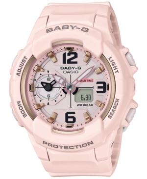 G-shock Women's Analog-digital Baby-g Pink Resin Strap Watch 49mm Bga230sc-4b