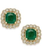 Emerald Envy By Effy Emerald (1 Ct. T.w.) And Diamond (1/3 Ct. T.w.) Earrings In 14k Gold