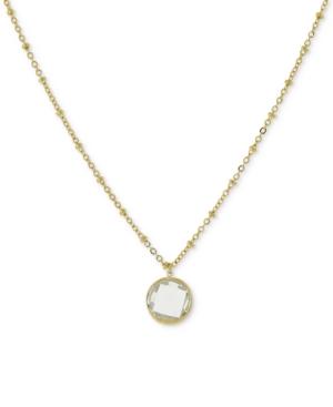 2028 Gold-tone Crystal Pendant Necklace, A Macy's Exclusive Style