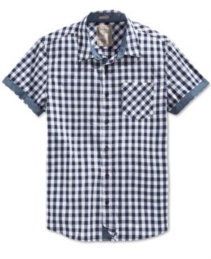 Guess Men's Short Sleeve Check Shirt