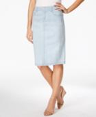 Charter Club Feather Blue Wash Denim Skirt, Only At Macy's