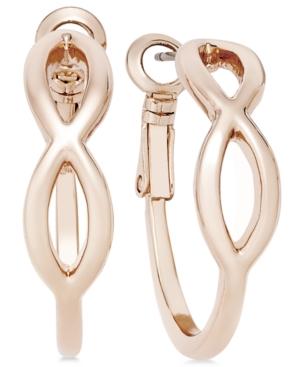 Charter Club Rose Gold-tone Infinity Hoop Earrings, Created For Macy's