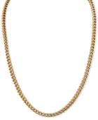 Esquire Men's Jewelry 22 Fox Chain Necklace In Gold-tone Ion-plated Stainless Steel, Created For Macy's