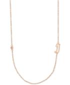 Diamond Accent Initial Pendant In 18k Rose Gold-plated Sterling Silver