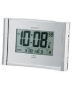 Seiko Silver-tone Digital Alarm Clock Qhr015slh