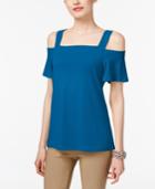 Inc International Concepts Petite Cold-shoulder Top, Created For Macy's
