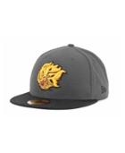 New Era Arkansas Pine Bluff Golden Lions 2 Tone Graphite And Team Color 59fifty Cap