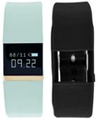 Itouch Women's Ifitness Pulse Black & Mint Silicone Strap Smart Watch 20x18mm