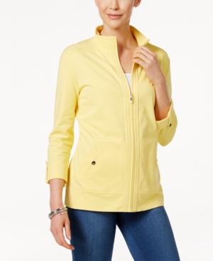 Karen Scott Roll-tab Active Jacket, Only At Macy's