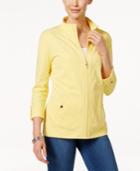 Karen Scott Roll-tab Active Jacket, Only At Macy's