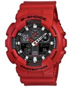 G-shock Men's Analog Digital Red Resin Strap Watch Ga100b-4a