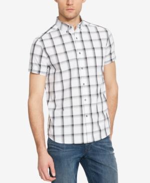 Kenneth Cole Reaction Men's Large-gingham Short-sleeve Shirt