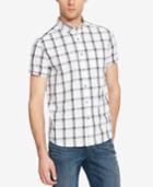 Kenneth Cole Reaction Men's Large-gingham Short-sleeve Shirt