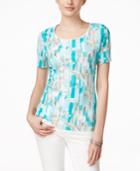 Karen Scott Petite Printed T-shirt, Only At Macy's