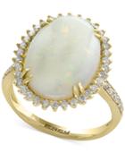 Aurora By Effy Opal (4-3/8 Ct. T.w.) And Diamond (1/2 Ct. T.w.) Ring In 14k Gold