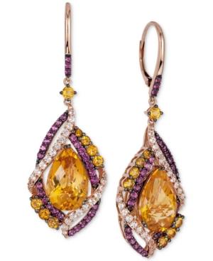 Le Vian Crazies Collection Multi-stone Drop Earrings (13-1/6 Ct. T.w.) In 14k Rose Gold