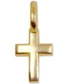 Alex Woo Mini Cross Charm In 14k Gold