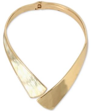 Robert Lee Morris Soho Necklace Gold-tone Corn Hinged Collar Necklace
