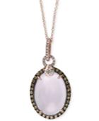 Serenity By Effy Rose Quartz (11-9/10 Ct. T.w.) And Diamond (1/2 Ct. T.w.) Statement Ring In 14k Rose Gold