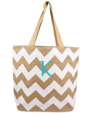 Cathy's Concepts Personalized White Chevron Tote Bag