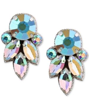 Deepa Two-tone Crystal Cluster Stud Earrings