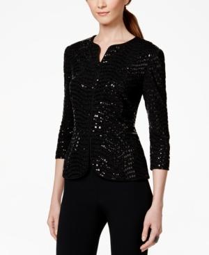 Alex Evenings Sequined Jacket And Shell
