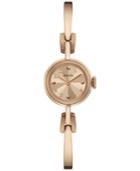 Bulova Women's Rose Gold-tone Stainless Steel Bangle Bracelet Watch 20mm 97l156