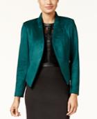 Thalia Sodi Stand-collar Faux-suede Blazer, Only At Macy's