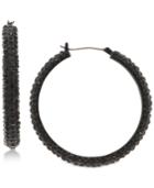 Dkny Micro-pave Hoop Earrings, Created For Macy's
