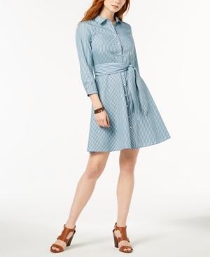 Tommy Hilfiger Cotton Striped Shirtdress, Created For Macy's