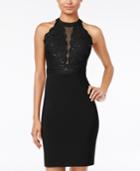 Morgan & Company Juniors' Glitter Lace Sheath Dress