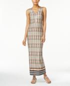 Ny Collection Petite Printed Studded Maxi Dress