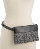 Calvin Klein Leather-trim Signature Belt Bag