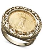 14k Gold Ring, Coin Ring