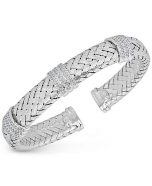 Diamond Braided Cuff Bracelet (1-1/4 Ct. Tw.) In Sterling Silver