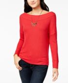 Lucky Brand Convertible Waffle-knit Top