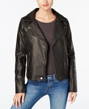 Lucky Brand Distressed Faux-leather Moto Jacket