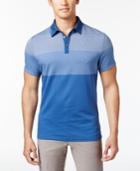 Alfani Men's Stretch Ombre Grid Polo Shirt, Only At Macy's