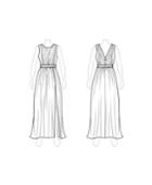 Customize: Switch To Rounded Neckline - Fame And Partners Round-neck Dress With Side Slit