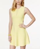Material Girl Juniors' Illusion Cutout Grommet-trim Fit-and-flare Dress, Only At Macy's