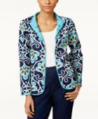 Alfred Dunner Petite Open-front Quilted Jacket
