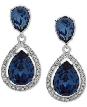 Givenchy Stone & Crystal Teadrop Halo Drop Earrings