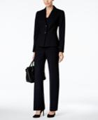 Le Suit Petite Tonal-stripe Pantsuit