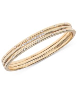 Anne Klein Gold-tone Crystal Studded Bracelet, A Macy's Exclusive Style