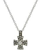 Giani Bernini Cubic Zirconia Filigree Cross Pendant Necklace In Sterling Silver, Only At Macy's