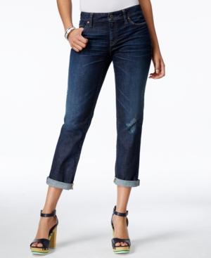 Tommy Hilfiger Distressed Cropped Medium Wash Jeans