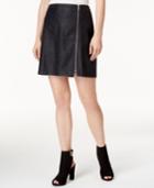 Bar Iii Textured Zip-detail Mini Skirt, Created For Macy's